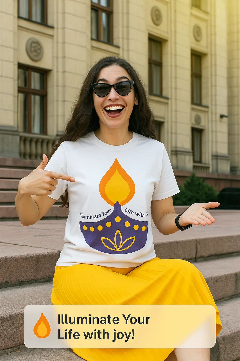 Illuminate Your Life with Joy T-Shirt – Inspirational Graphic Tee for Positivity & Mindful Living