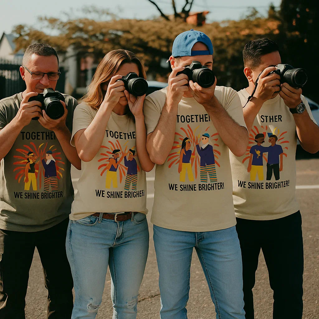 Together We Shine Brighter T-Shirt – Unity & Love Graphic Tee for Friends, Couples, and Teams
